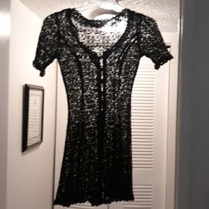 Vintage Betsey Johnson crocheted duster